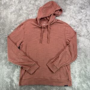 Faherty Brand Men’s Sz M Organic Cotton Sunwashed Hoodie Rust Orange Lightweight